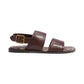 Men's Leather Two-Strap Sandal with Signature Jacquard Footbed