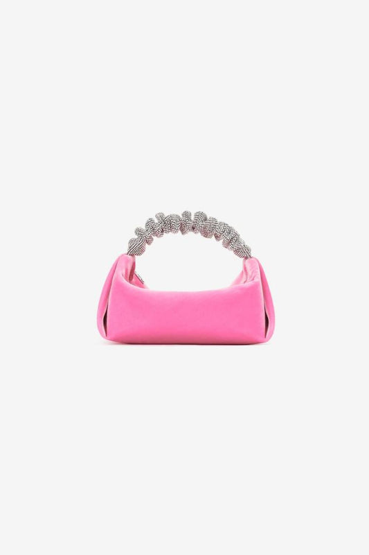 Scrunchie Mini Bag In Velvet Crystal