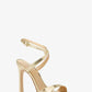 Amara Metallic Snake Embossed Leather Sandal