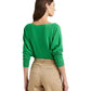 Cotton-Blend Dolman-Sleeve Sweater
