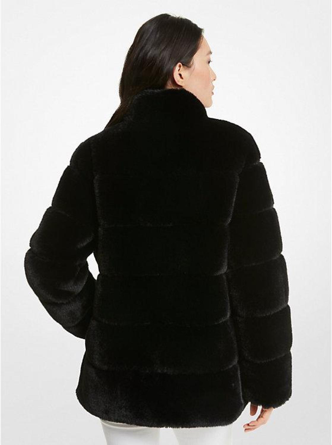 Quilted Faux Fur Coat