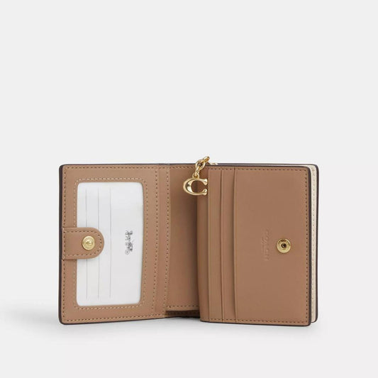 Coach Outlet Snap Wallet In Signature Canvas With Heart Print