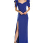 Marchesa Notte Pleated Column Gown