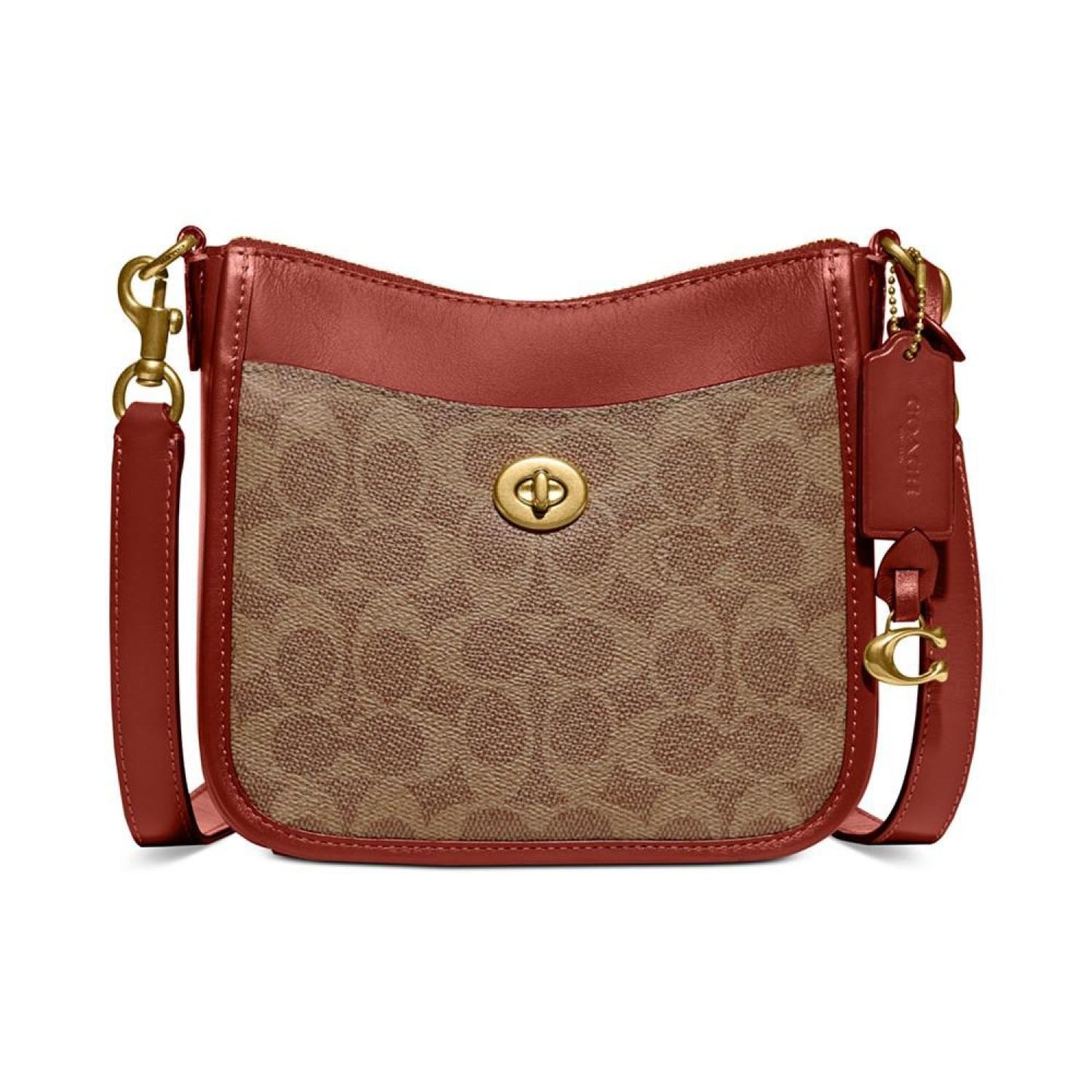 Coated Canvas Signature Chaise Crossbody 19
