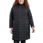 Women's Plus Size Hooded Faux-Leather-Trim Anorak Puffer Coat