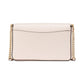 Purl Embellished Saffiano Leather Flap Chain Wallet