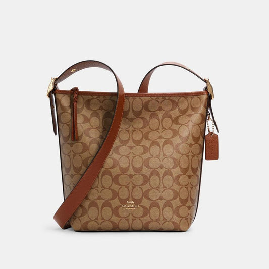 Coach Outlet Val Duffle In Signature Canvas