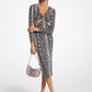Snake Print Matte Jersey Cutout Dress