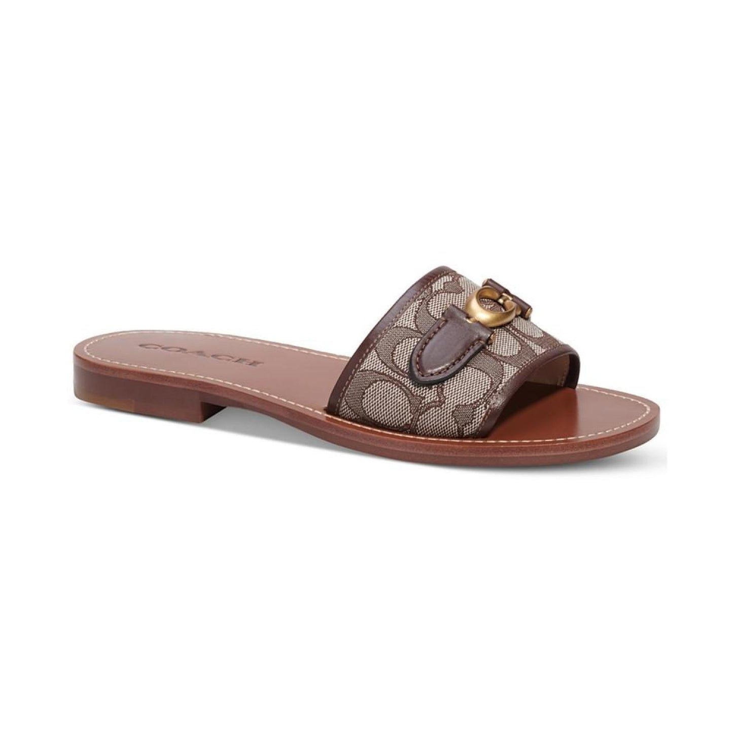 Ina Logo Emblem Slide Flat Sandals