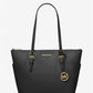 Charlotte Large Saffiano Leather Top-Zip Tote Bag