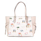 Michael Kors Gilly Large Travel Print Powder Blush Signature PVC Tote Women's Handbag