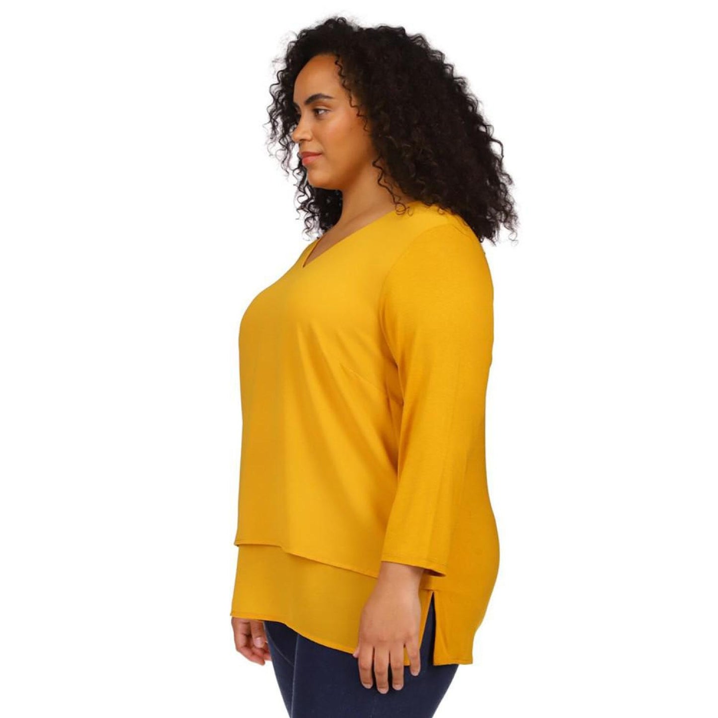 Plus Size Layered-Look Tunic Top