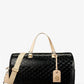 Grayson Extra-Large Logo Embossed Patent Weekender Bag