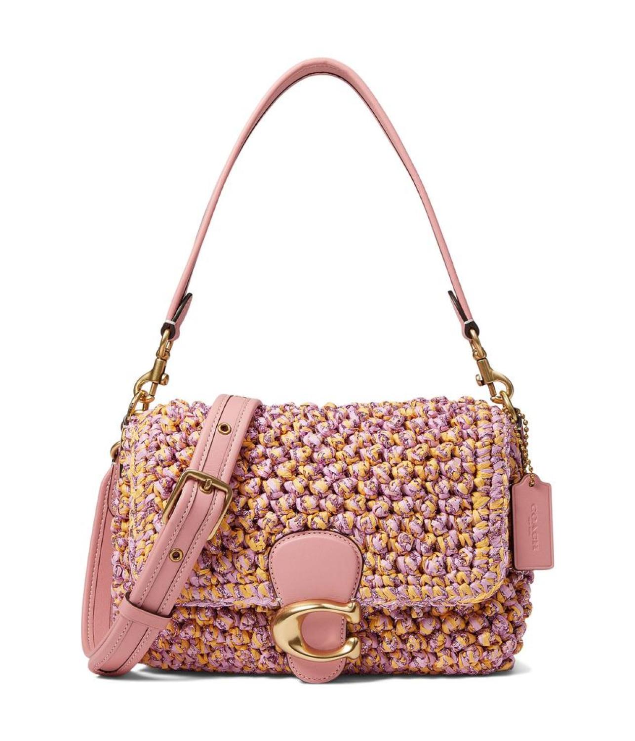 Popcorn Texture Straw Soft Tabby Shoulder Bag