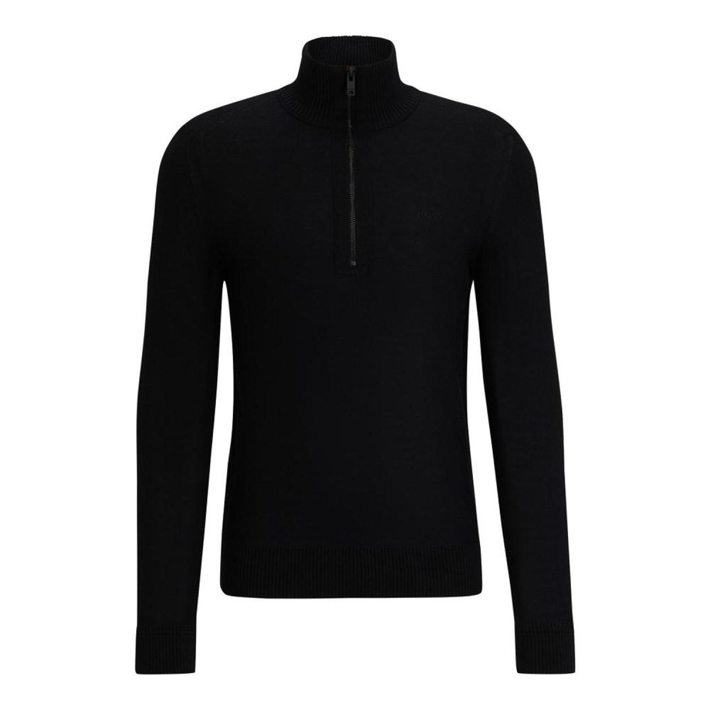 Men's Zip-Neck Logo Detail Sweater