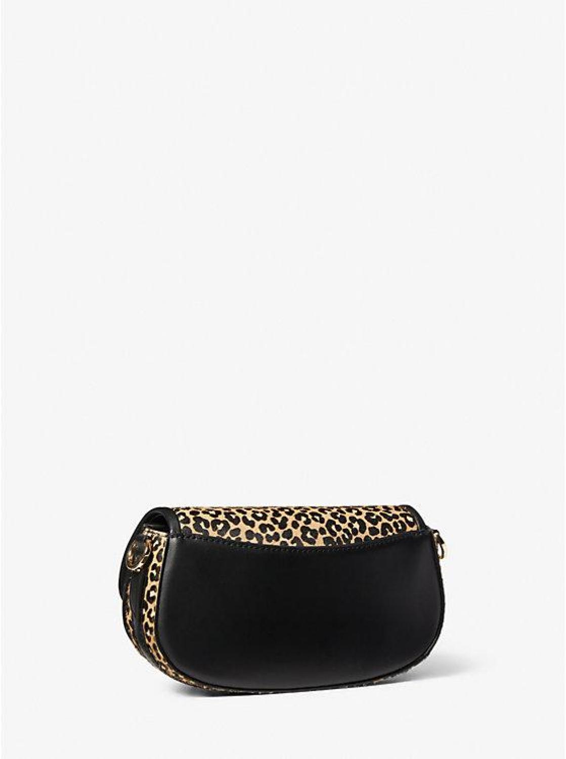 Mila Small Leopard Print Calf Hair Shoulder Bag