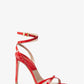Chrissy Crocodile Embossed Leather Sandal