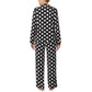 Long Sleeve Sweater Knit Notch Collar PJ Set