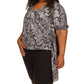 Plus Size Foil Paisley Wrap Top