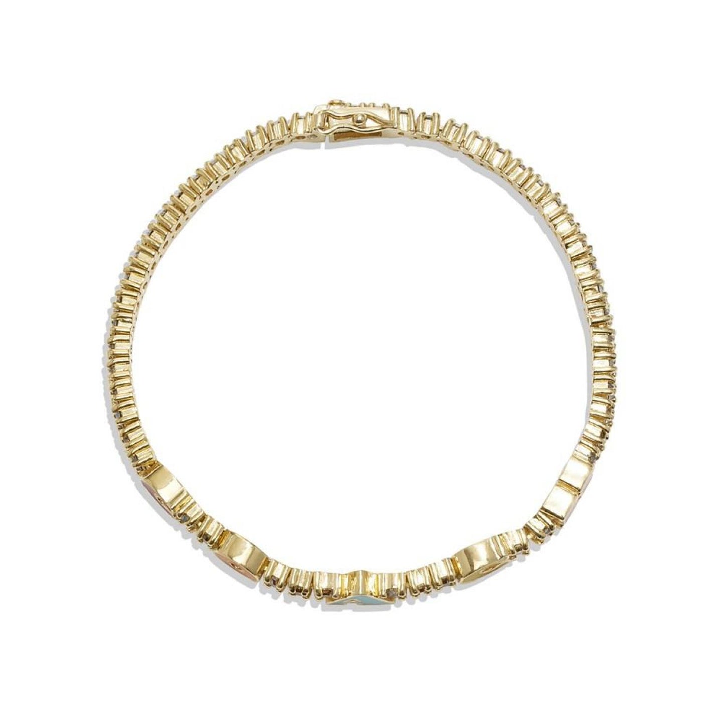 Faux Stone Signature Logo Tennis Bracelet