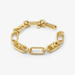 Precious Metal-Plated Brass Chain Link Bracelet