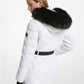 Faux Fur Trim Quilted Puffer Coat