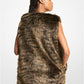 Tiger Print Faux Fur Vest