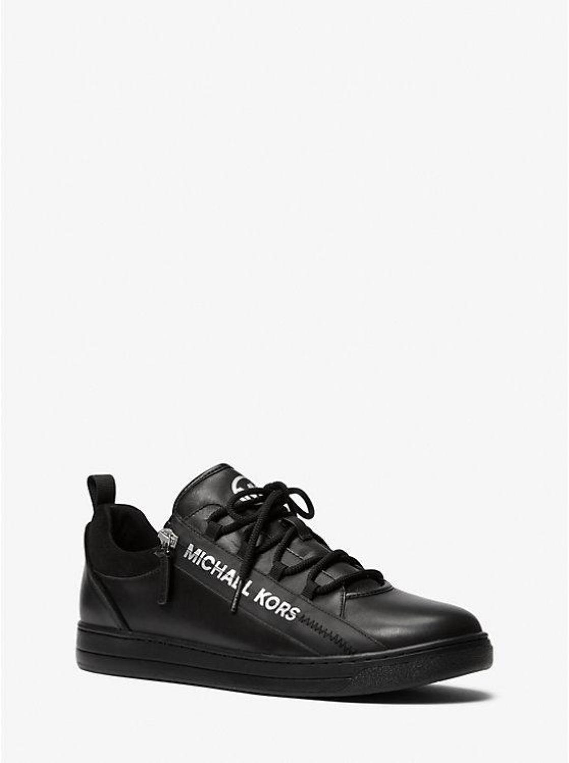 Keating Leather Zip and Lace-Up Sneakers