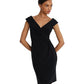 Jersey Off-the-Shoulder Cocktail Dress