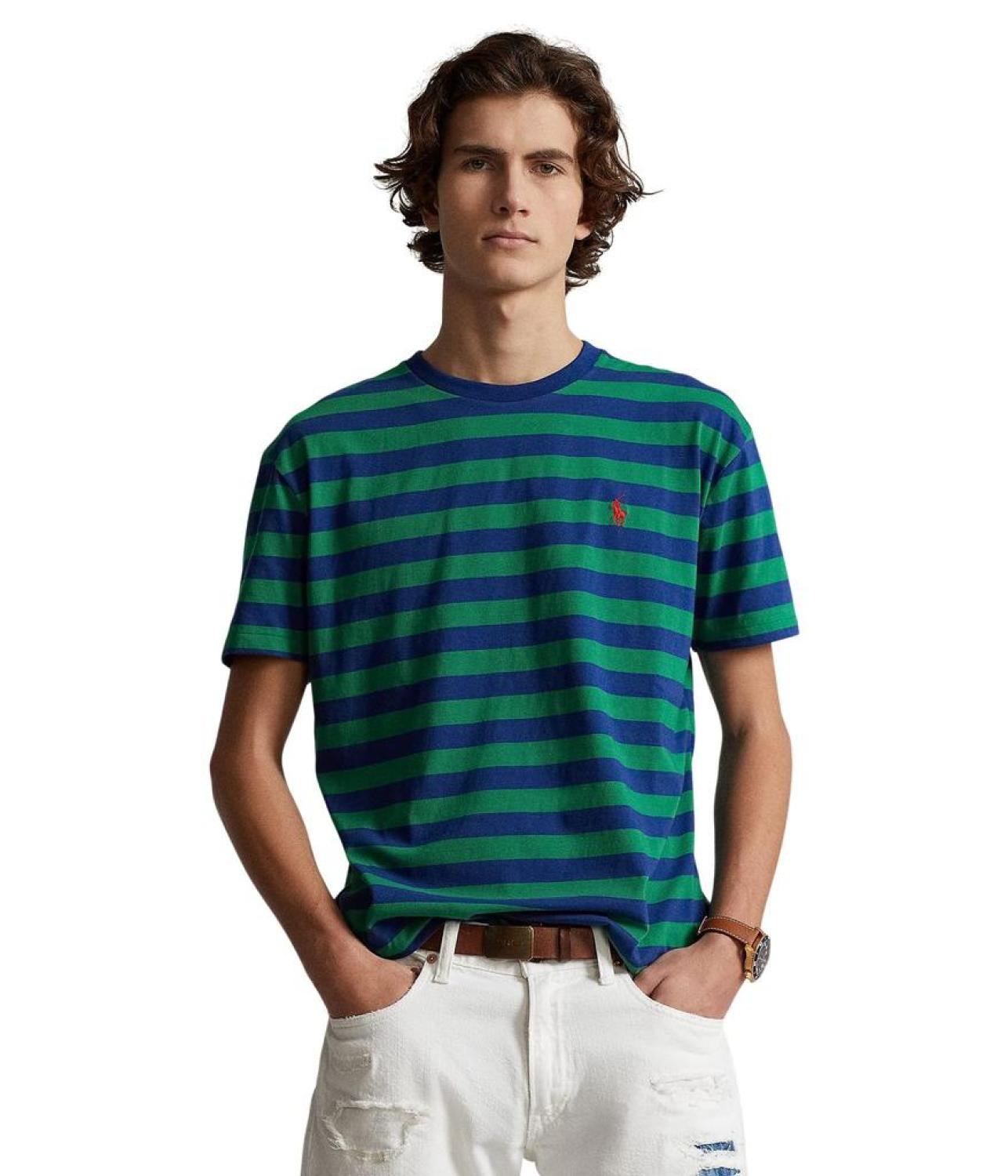 Short Sleeve Striped Crew Neck T-Shirt