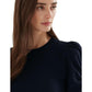 Cotton-Blend Puff-Sleeve Sweater