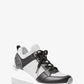 Georgie Stretch Knit and Leather Trainer