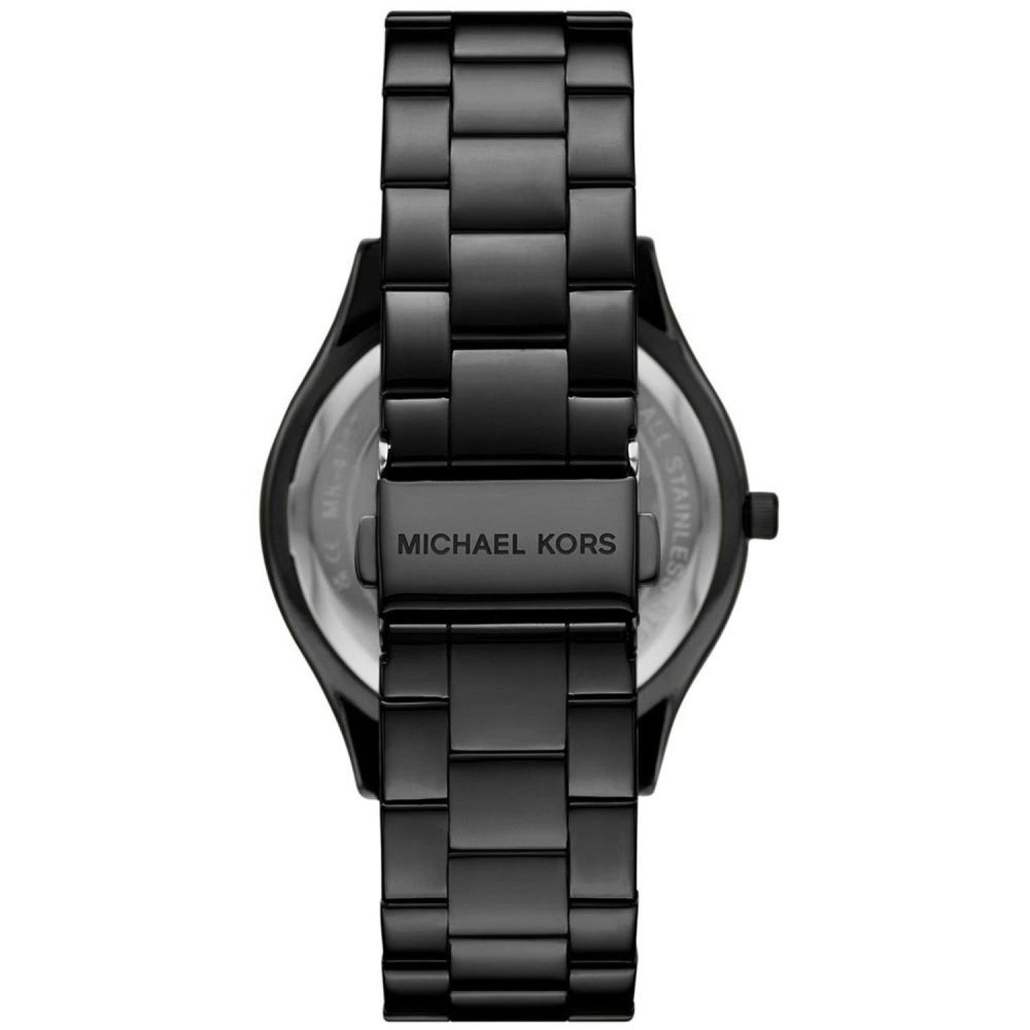 Women's Slim Runway Three-Hand Black Stainless Steel Watch 42mm