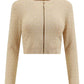 Michael Michael Kors Metallic Logo Jacquard Knitted Jacket