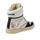 Distressed Leather and Suede High-Top Sneaker