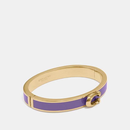 COACH Signature Push Hinged Bangle