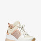 Georgie Color-Block Leather and Logo Jacquard Trainer