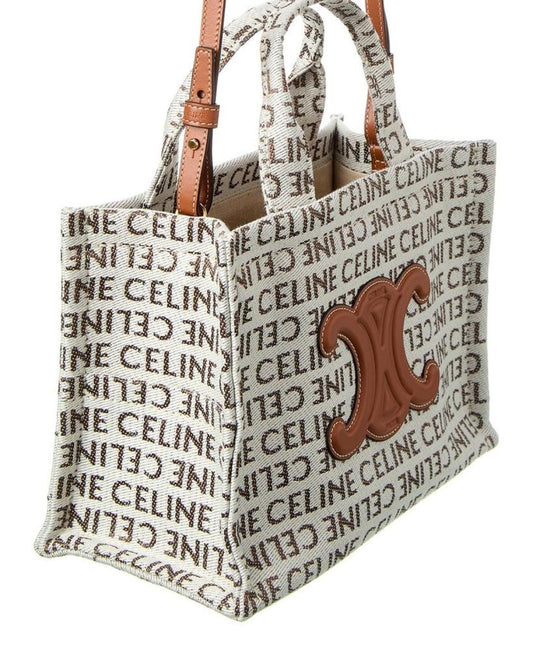 CELINE Cabas Thais Small Canvas Tote