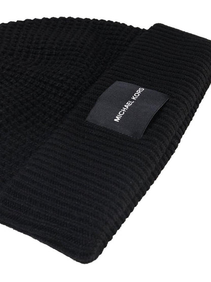 Michael Michael Kors Logo Patch Knitted Beanie