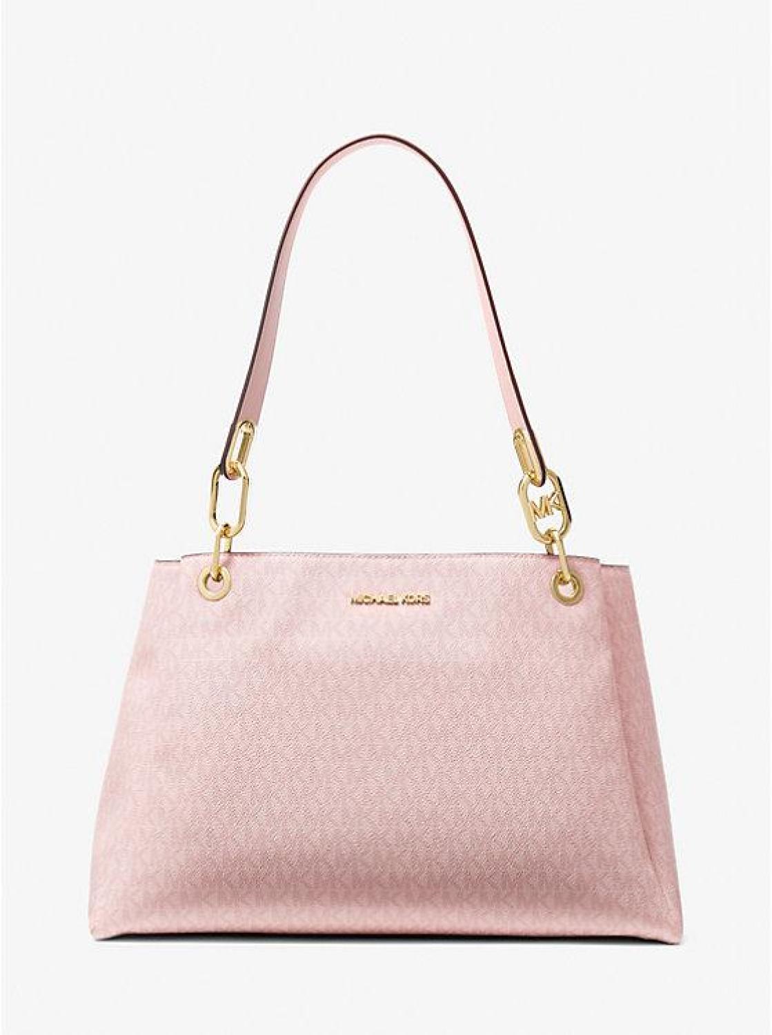 Trisha Large Logo Shoulder Bag