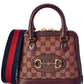 Gucci Horsebit 1955 GG Canvas & Leather Top Handle Shoulder Bag