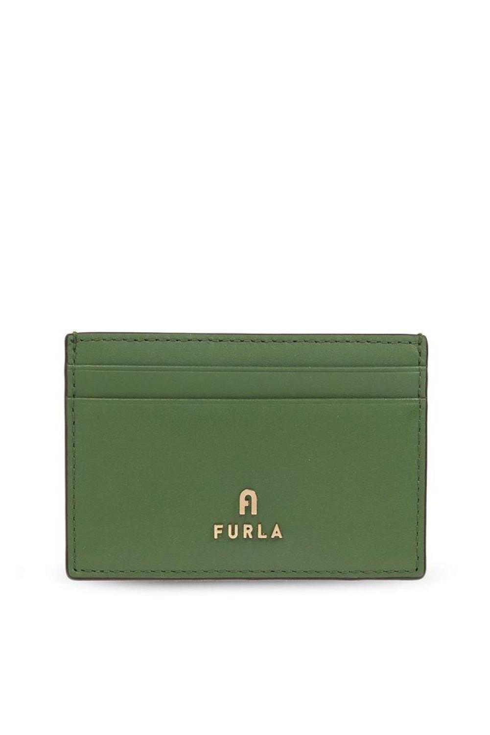 Furla Camelia Logo Plaque Card Holder