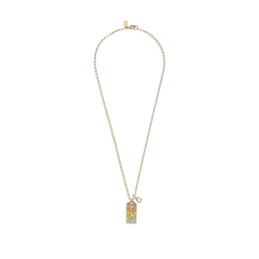 Signature Pave Tag Pendant Necklace