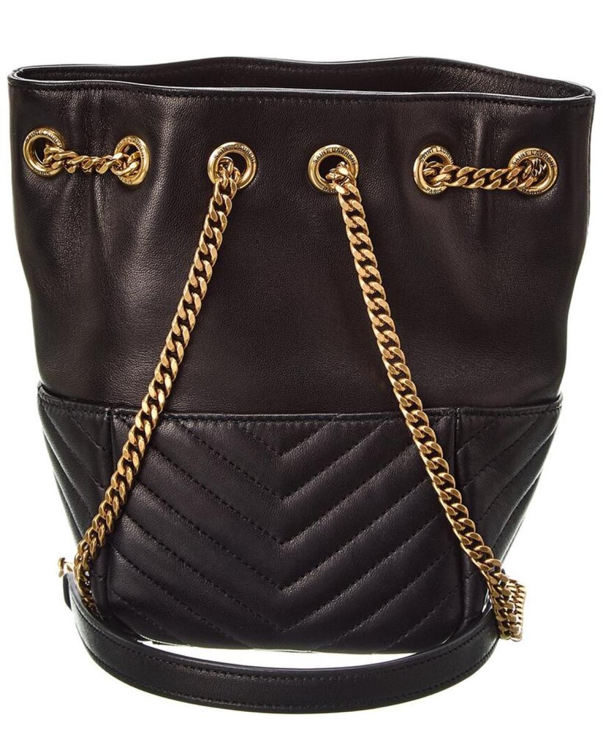 Saint Laurent Joe Mini Quilted Leather Bucket Bag