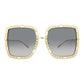 Square-Metal Frame Sunglasses