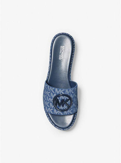 Sadler Logo Jacquard Wedge Sandal