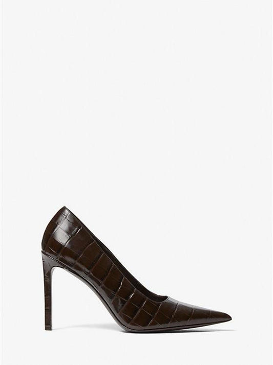 Martine Crocodile Embossed Leather Pump