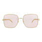 Square-Frame Metal Sunglasses