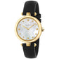 Women's Swiss Diamantissima Black Leather Strap Watch 32mm YA141404