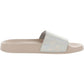 Womens Iridescent Slip On Slide Sandals